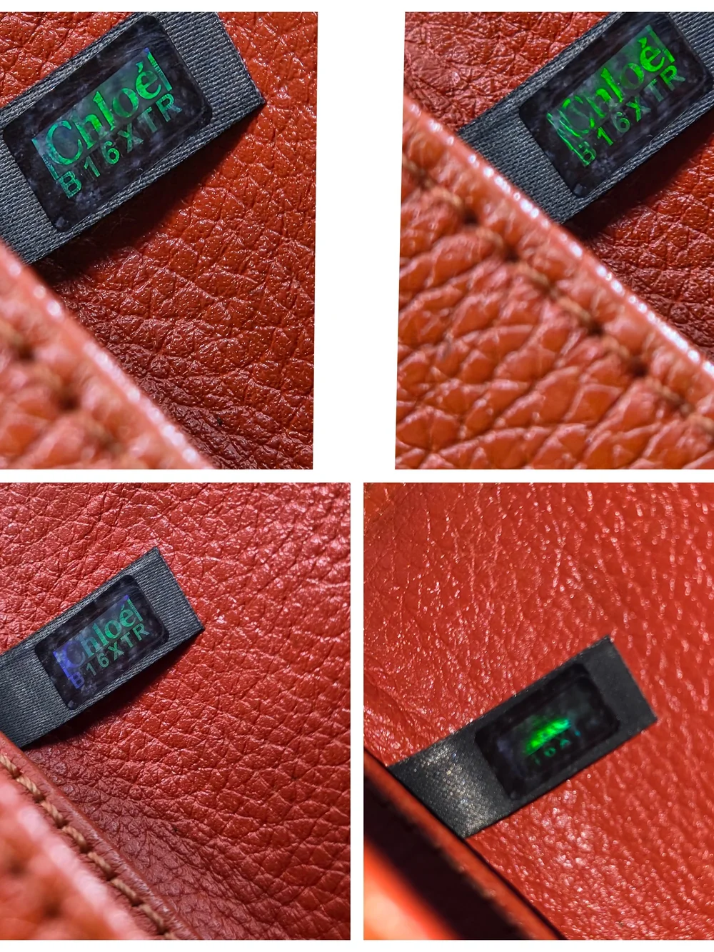 Chloe Orange Leather Keycase W/ Box